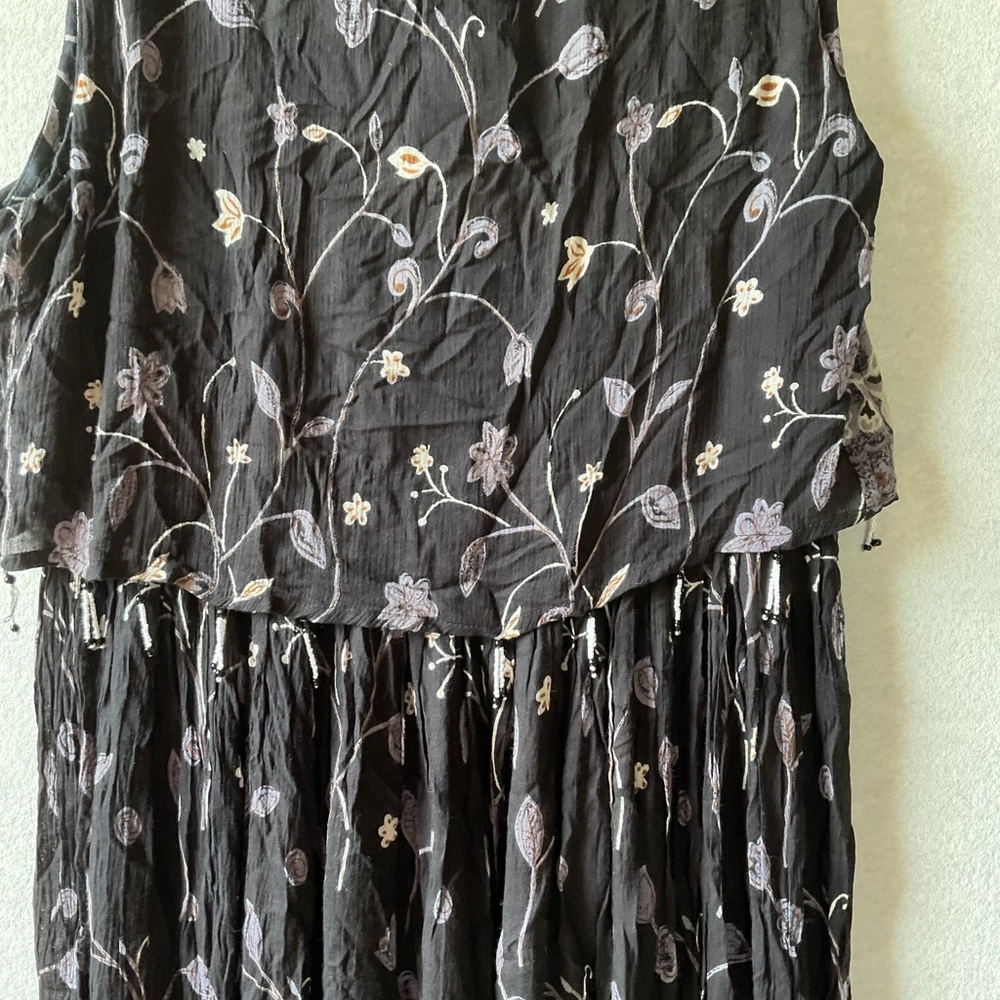 MPH Black Floral Maxi Dress. Size M. - Picture 7 of 9
